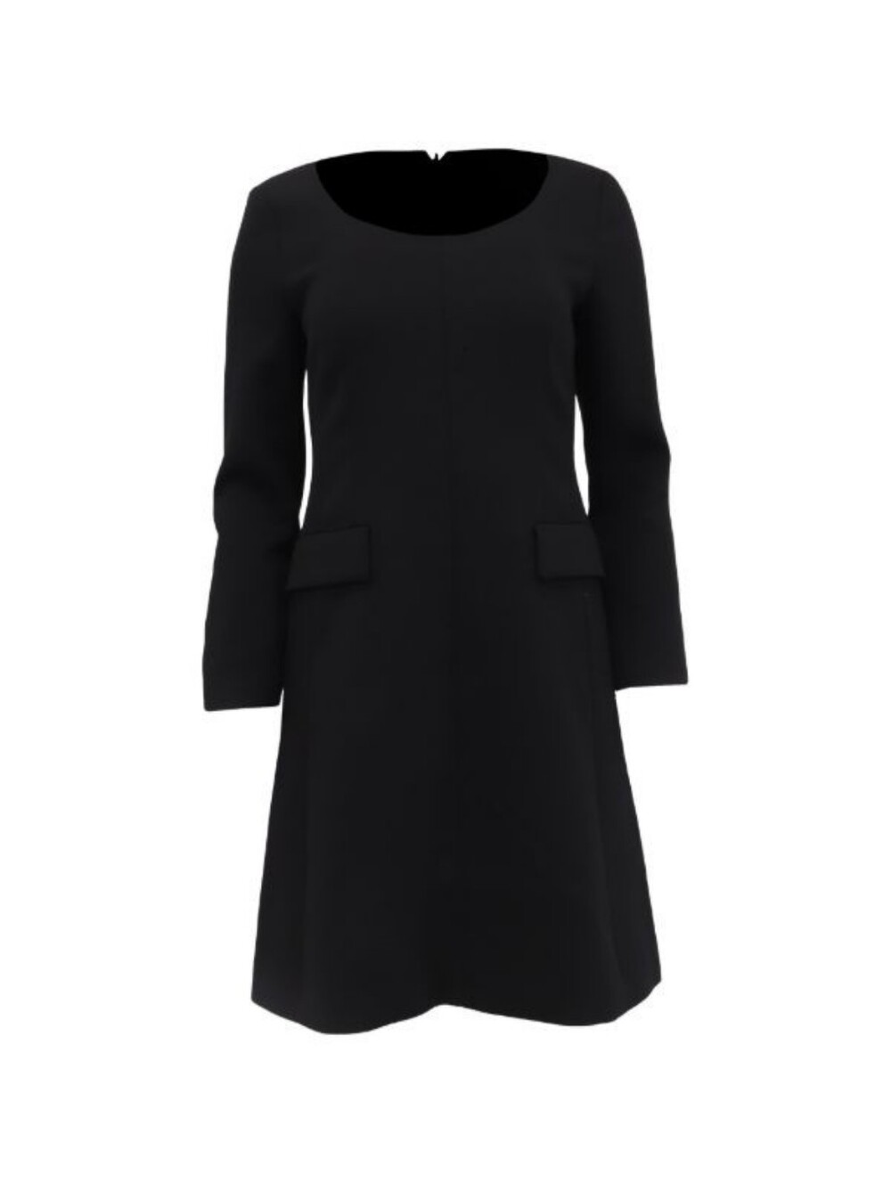 Theory Fitted Open Neck Dress in Utility Wool Size 6